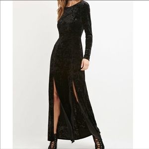 Forever 21 Crushed Velvet Maxi Dress